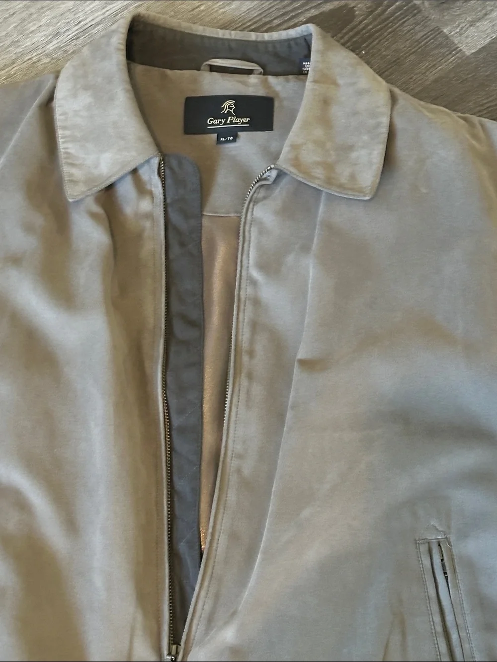 Vintage Gary Player Classic Men's Beige Zip-Front Jacket